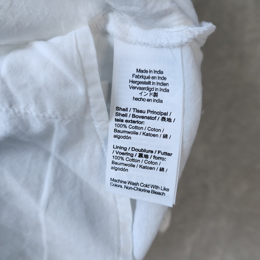 Madewell Dress Size 8 Eyelet Lace Flutter White Cotton Pockets Voile Mini NWT - Picture 8 of 12